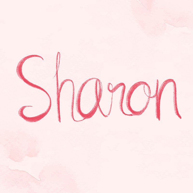 Sharon Name Pink Vector Script Wallpaper
