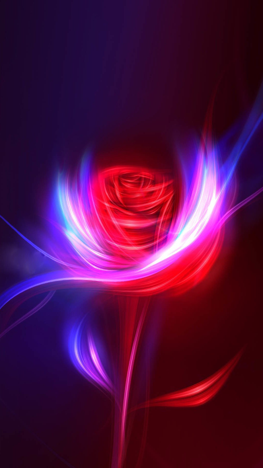 Fantasy Rose Swirl Light Design Art iPhone Wallpaper