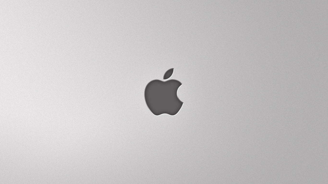 Download Wallpaper 1366x768 Apple Mac Gray Background