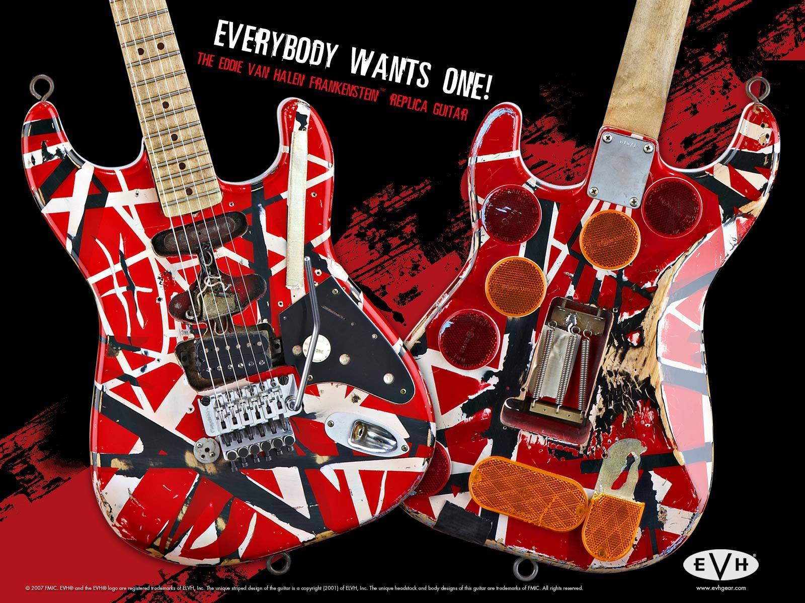 Image Eddie Van Halen Frankenstein Guitar