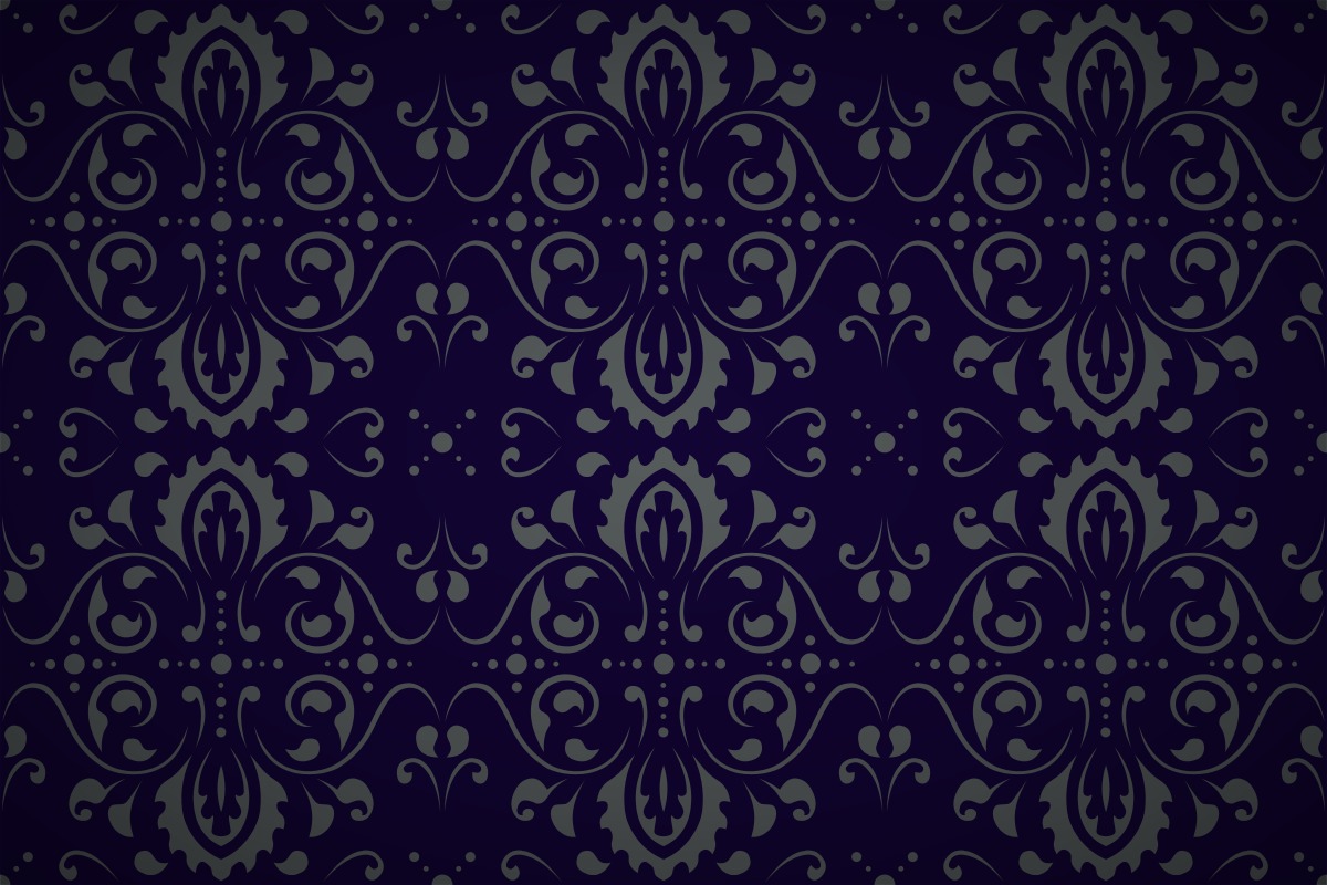 Curly Vector Damask Wallpaper Patterns
