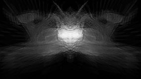Abstract Rorschach Ink Blot Test In A Kaleidoscope Stock Footage