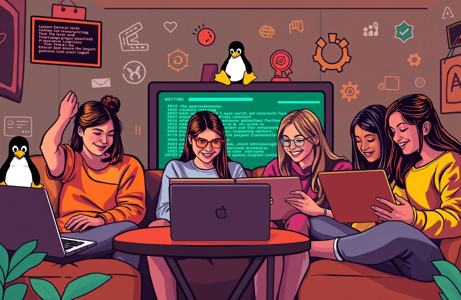 Linux Girls Wallpaper