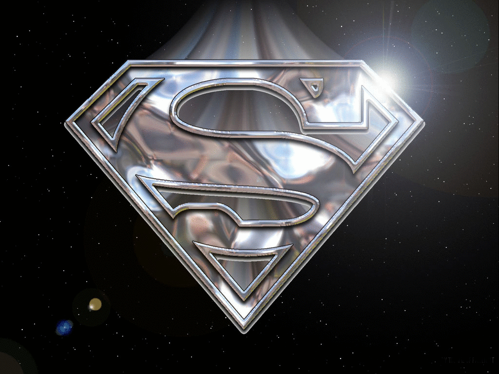 Chrome Symbol Superman Wallpaper