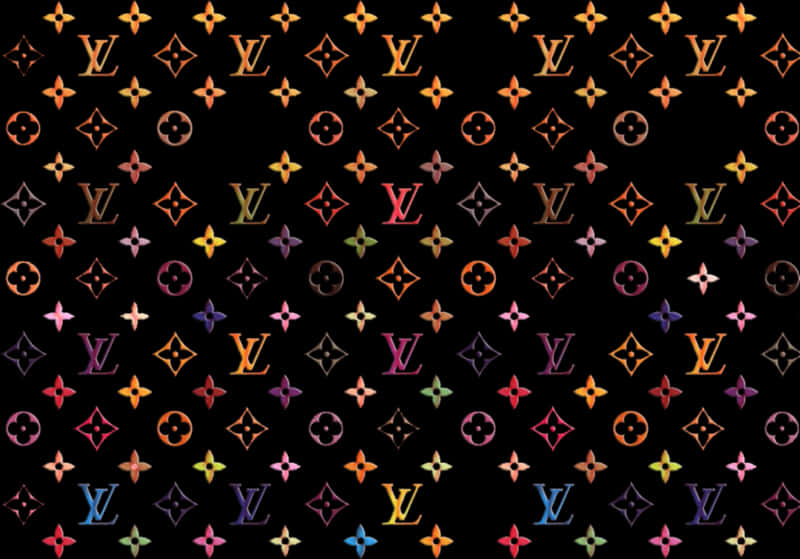 Colorful Louis Vuitton Pattern Wallpaper