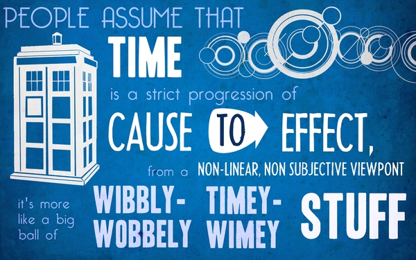 Tardis Typography Doctor Who Time Blink Wallpaper