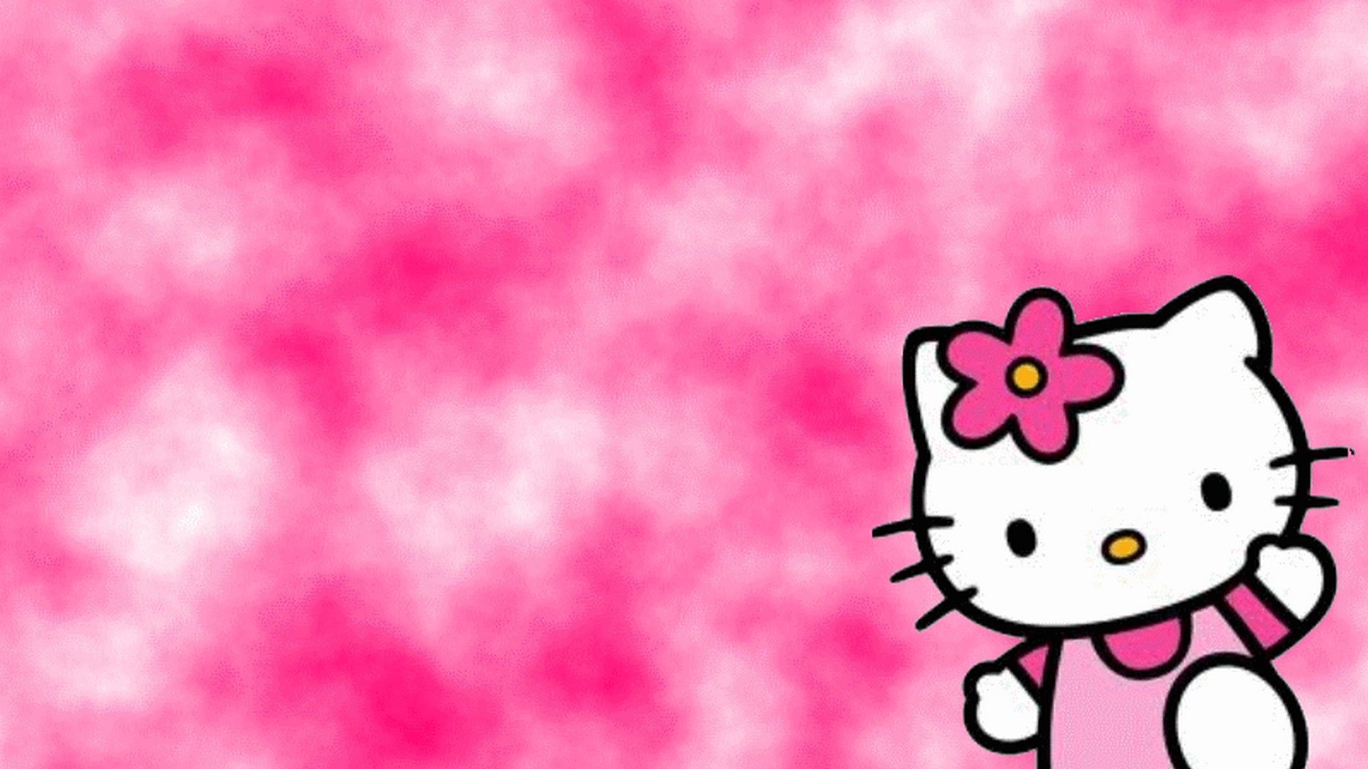 Hello Kitty on a Pink Background