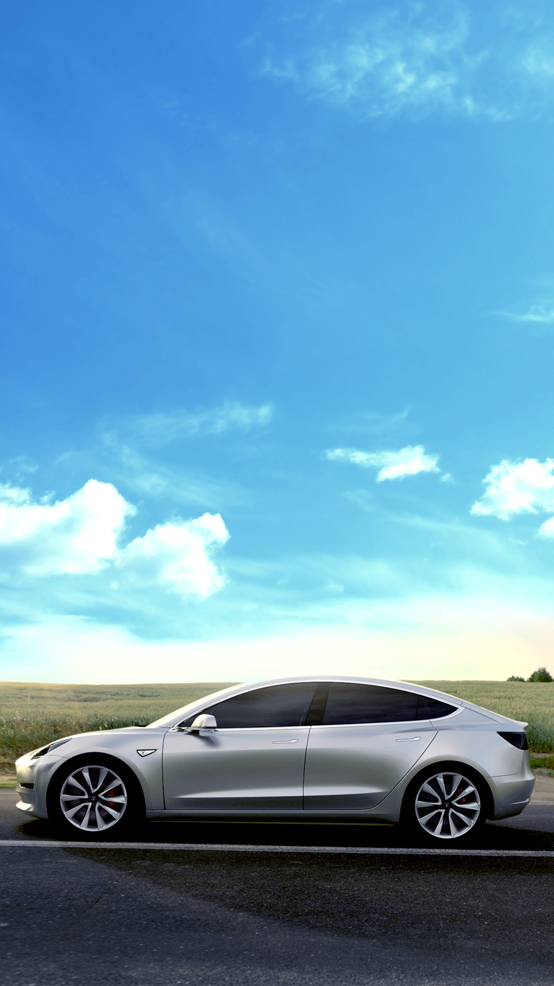 Tesla Model 3 Sunset Sky iPhone 6 HD Wallpaper iPod Wallpaper HD