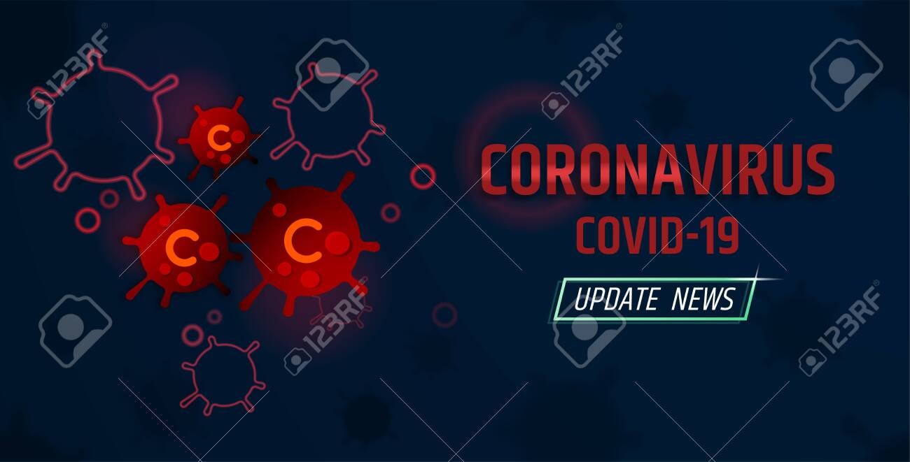 CoronavirusCovid 19 Updated News Background Dark Blue Background
