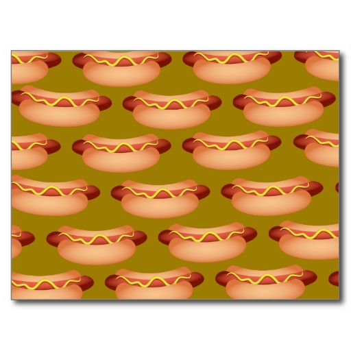 Hotdog Wallpaper Postcard