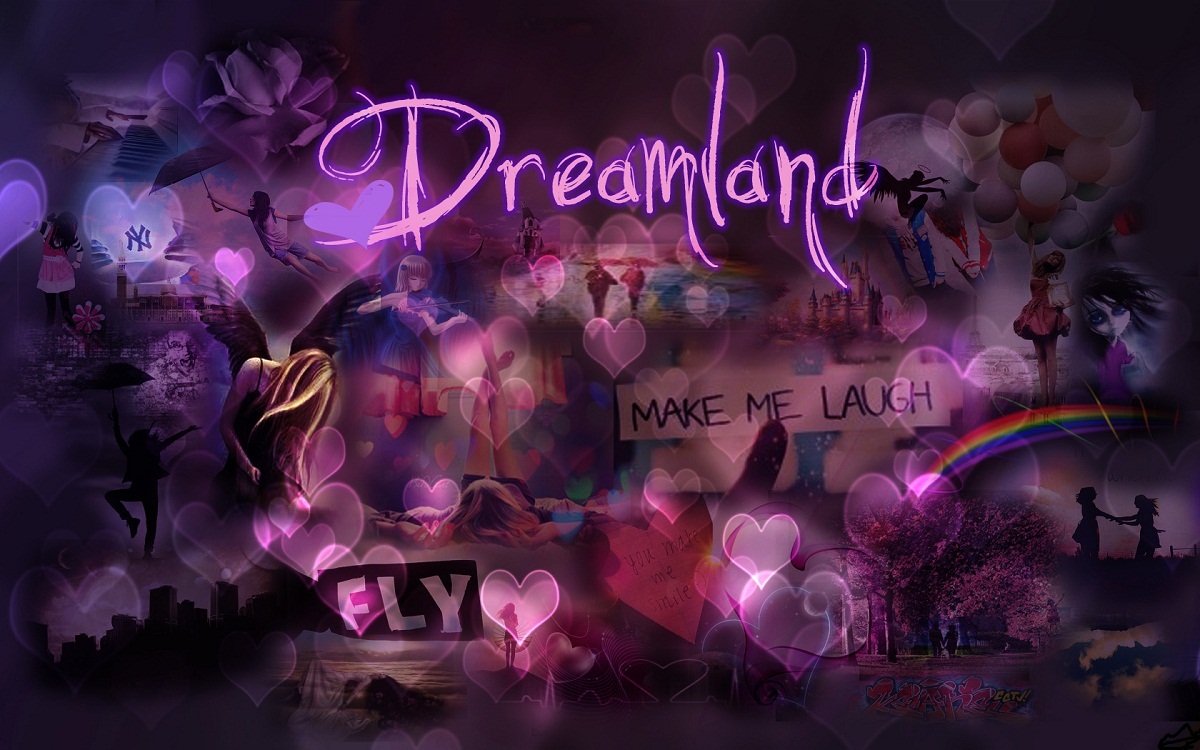 Purple Hearts Background
