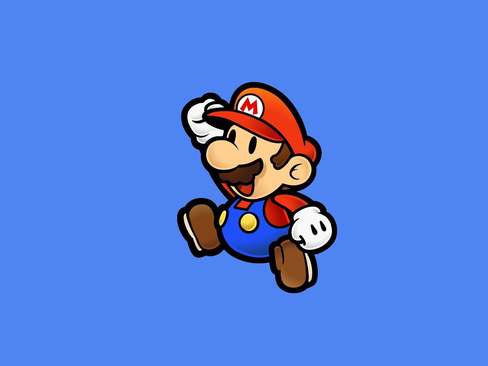 Blue Background With Mario In The Middle Wallpaper Nintendo Wii
