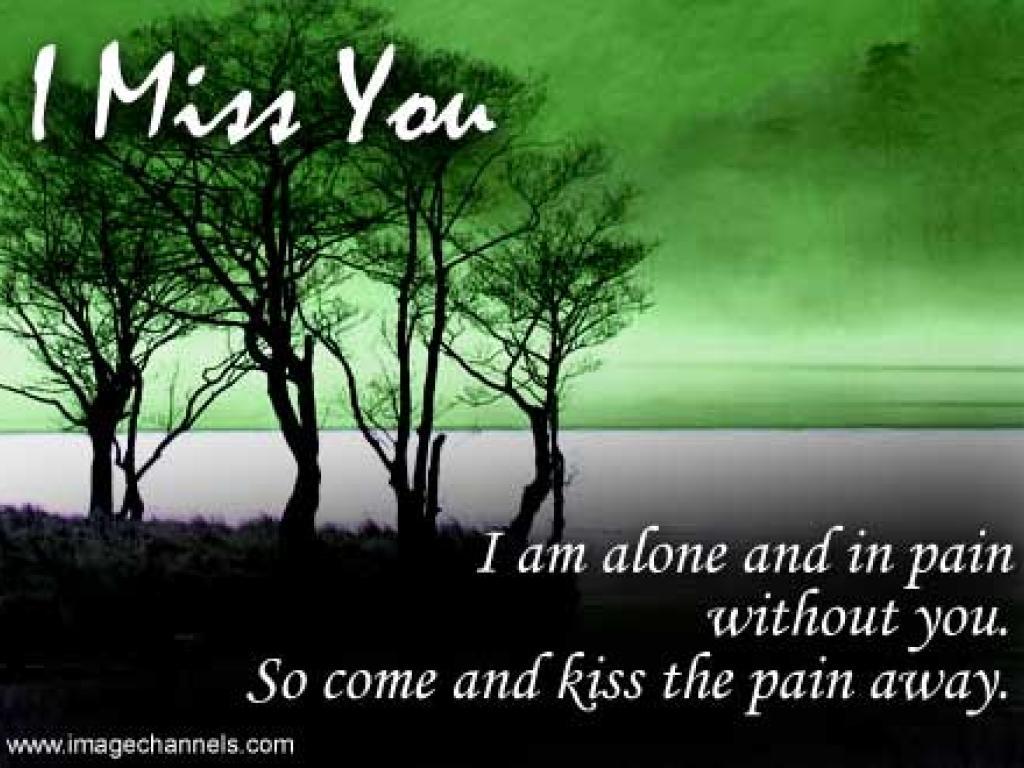 Miss You I Am Alone English Poetry Wallpaper Of U