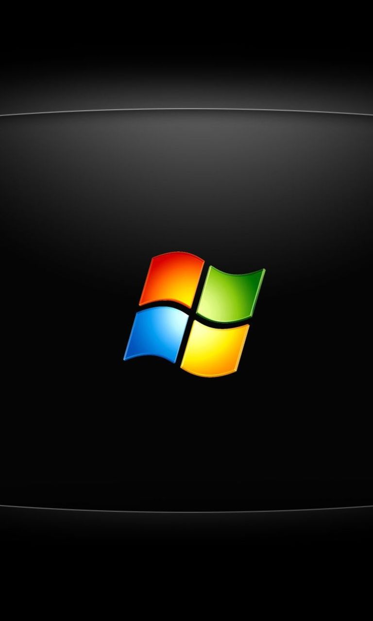 Windows Logo On Black Background Wallpaper For Nokia Lumia