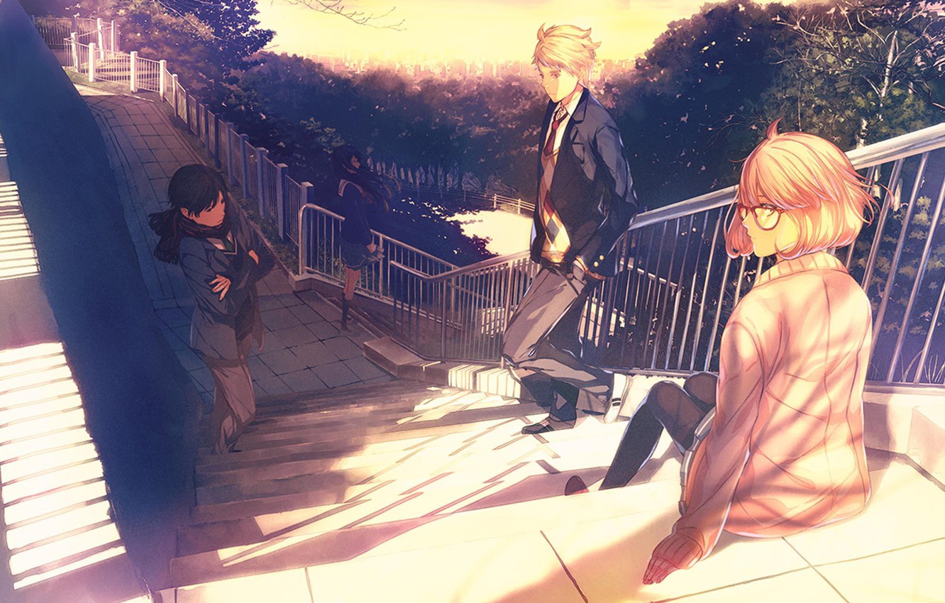 Wallpaper Anime Kyoukai No Kanata Hiromi Nasa Mirai Kuriyama