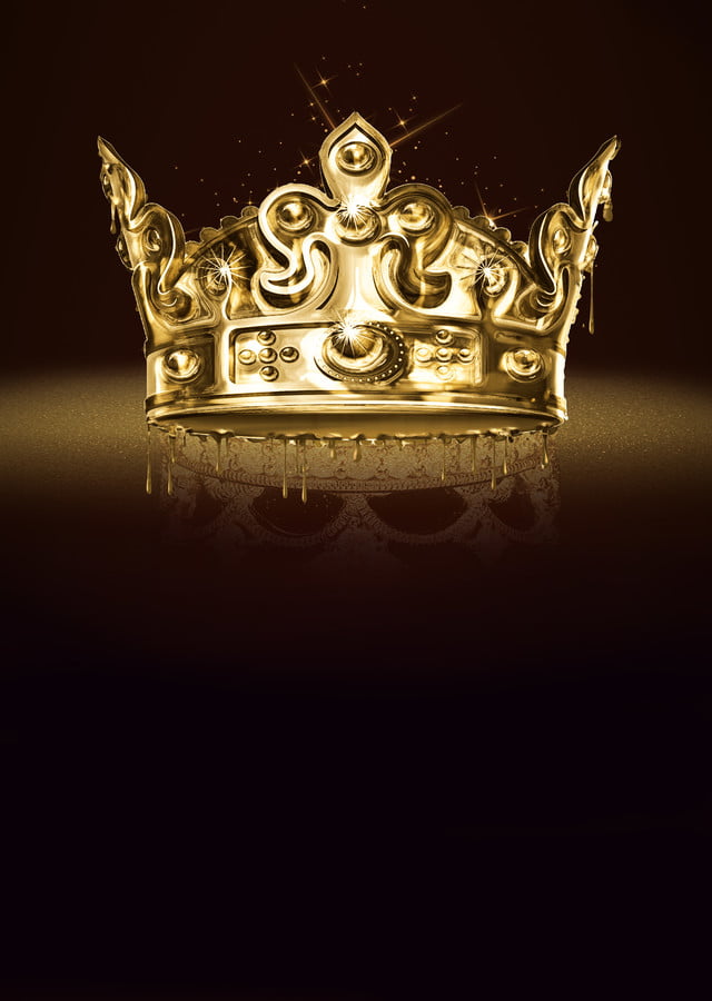 Free download Crown gold symbol icon on black background Vector Image