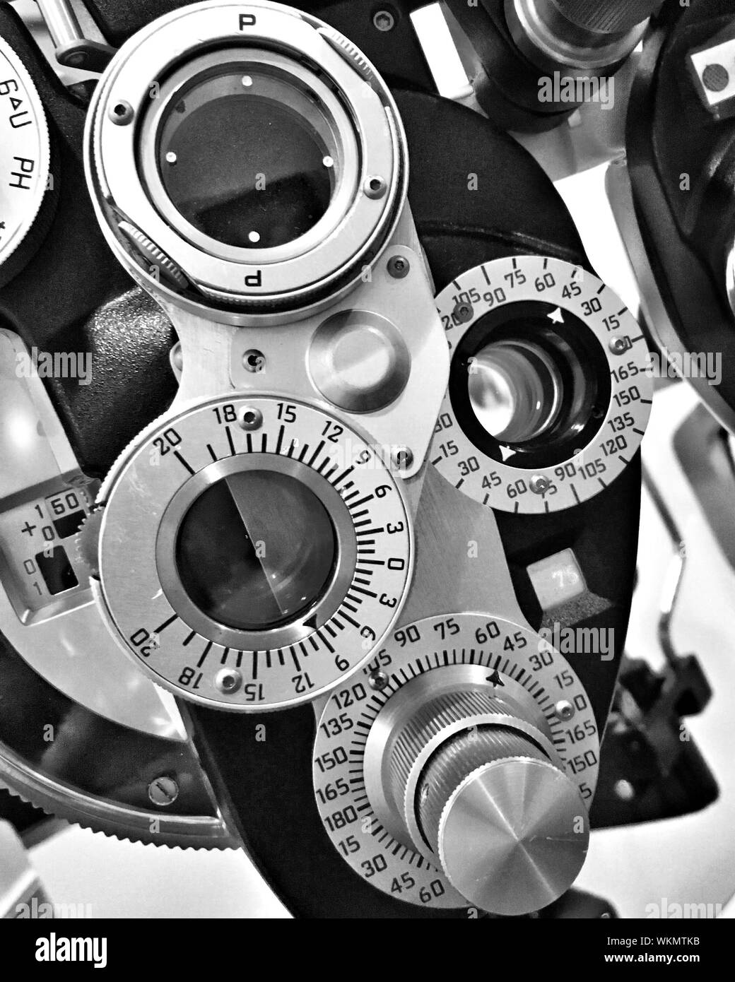 Eye Test Equipment Black And White Stock Photos Image