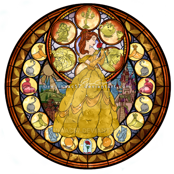 Belle Kingdom Hearts Stain Glass By Reginaac57
