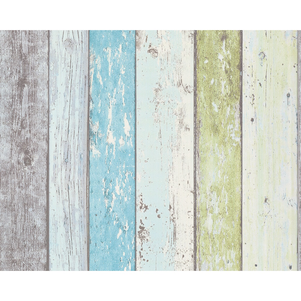 Painted Wood Beam Wooden Panel Faux Effect Textured Wallpaper
