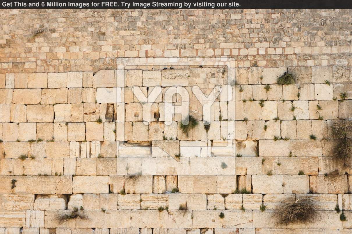 Royalty Image Of Wailing Wall Western In Jerusalem Texture