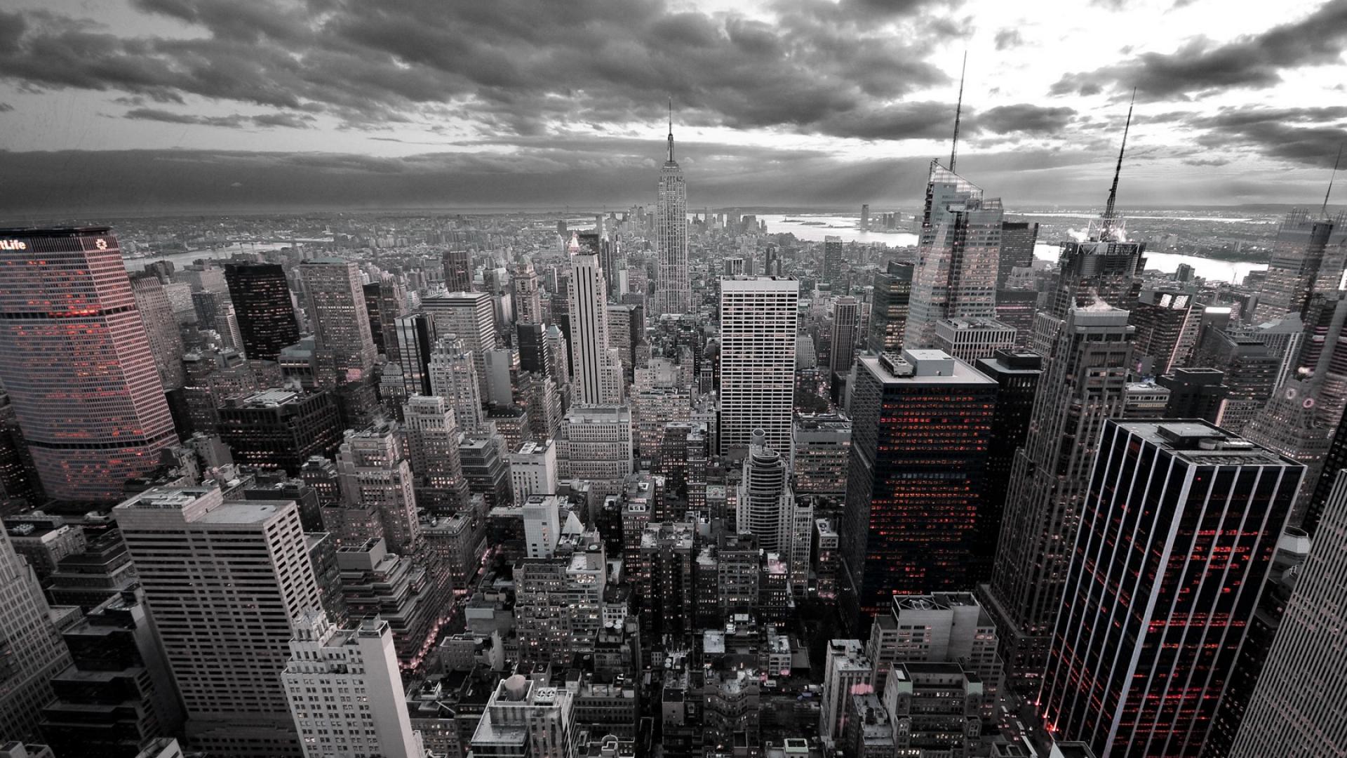 New York City Black And White HD Wallpaper Of