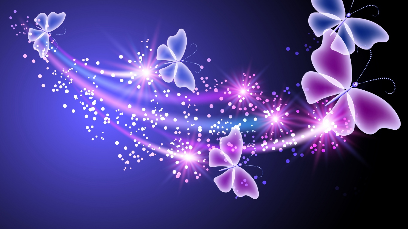  Butterfly Light Abstract Shine Wallpaper Background laptop 1366x768
