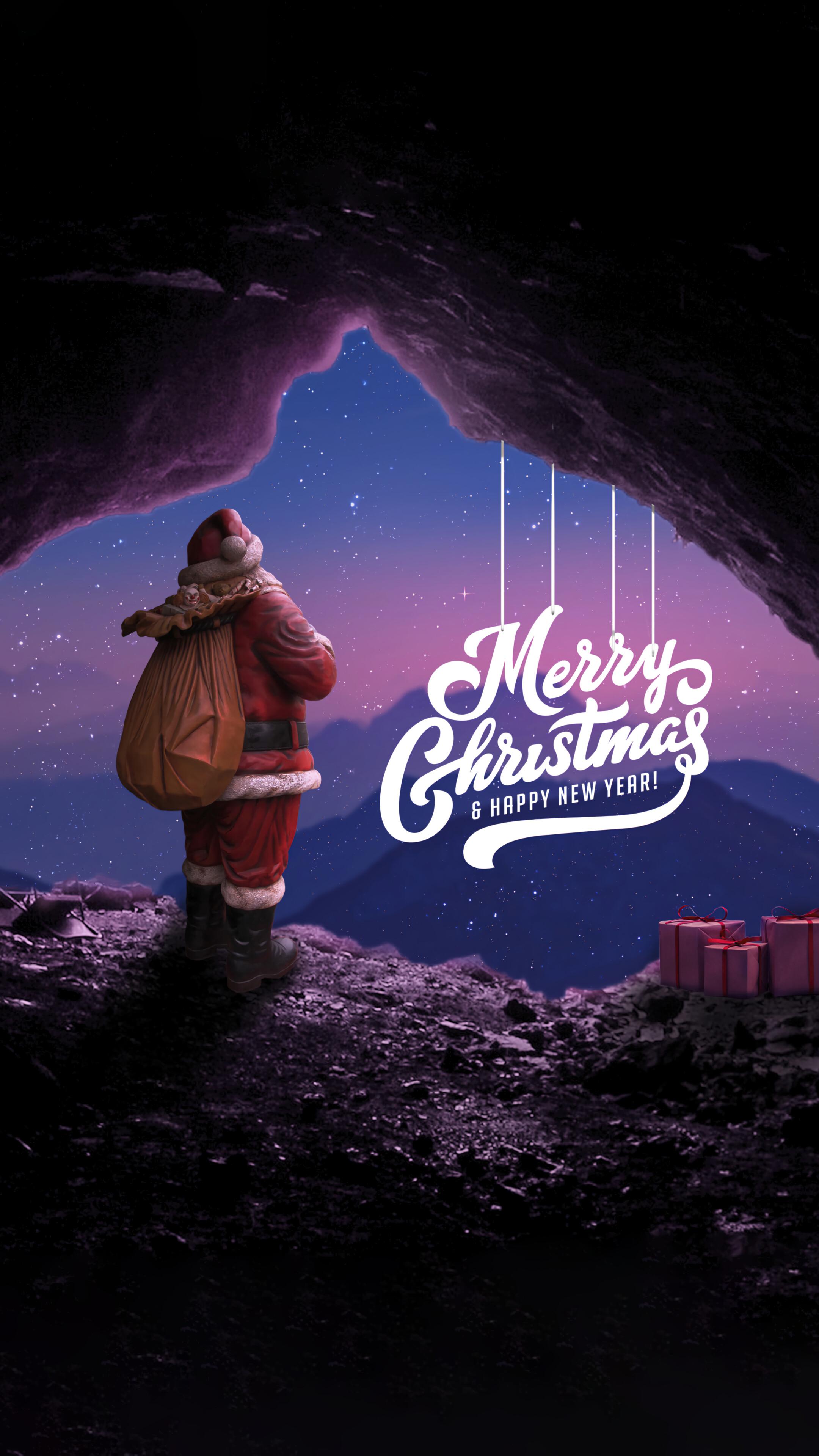 Merry Christmas and Happy New Year Santa Claus Gifts 4K Wallpaper