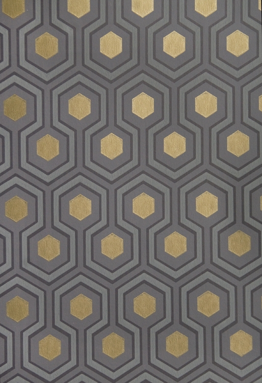 Retro Designer Wallpaper Grey Hicks Hexagon Design From Cole And Son