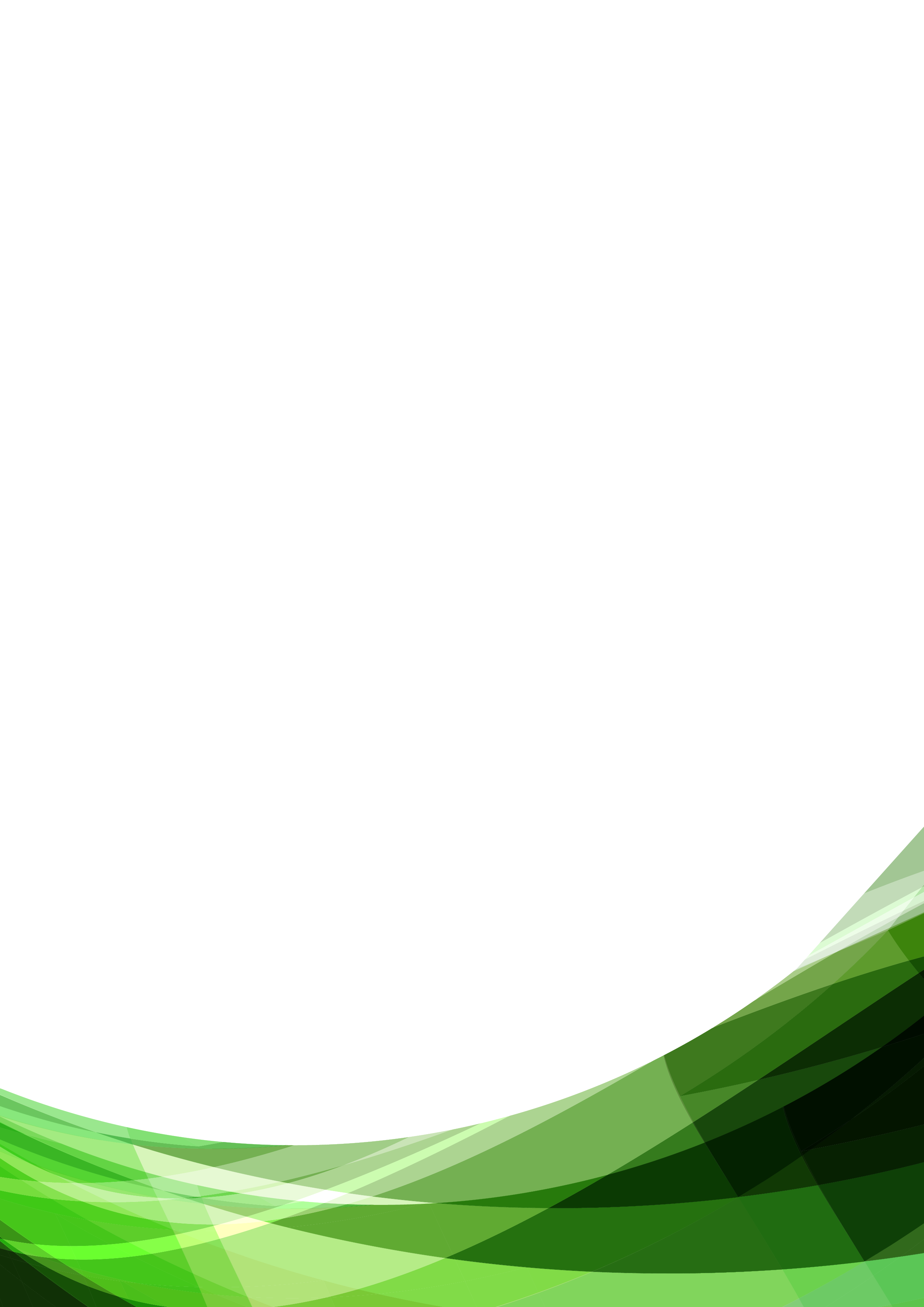Abstract green wave design on a black background
