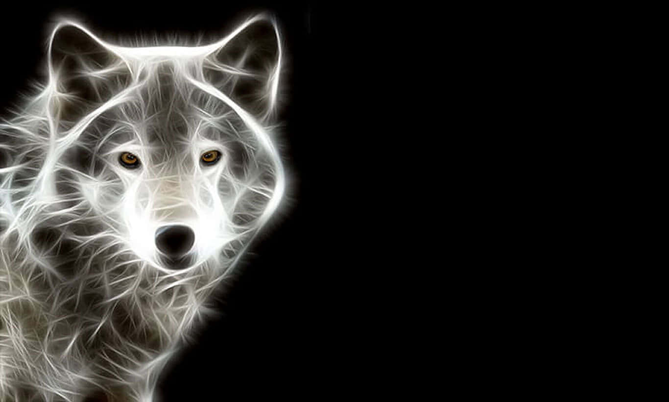 Super Cool Wolf Black Wallpaper