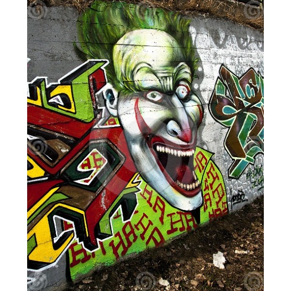 Custom Mural Joker Graffiti Product Code Reward Points