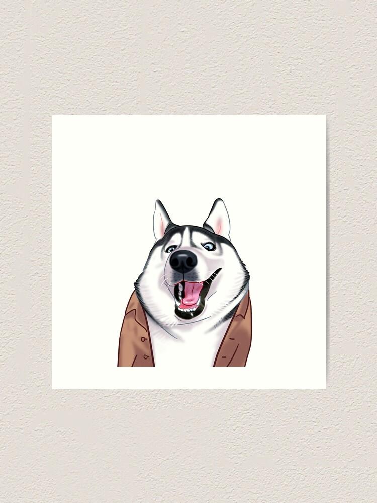 Siberian Husky Smile Art Print For Sale By Toss4pon
