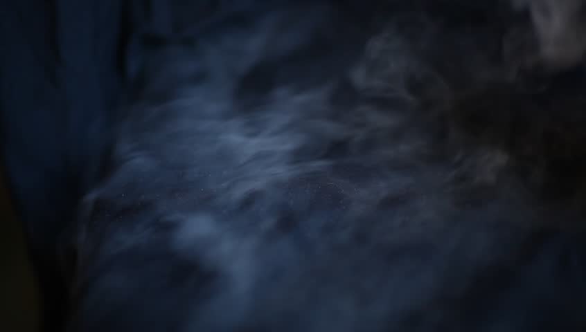 Fast Moving Smoke Over Black Background High Definition 1080p Stock