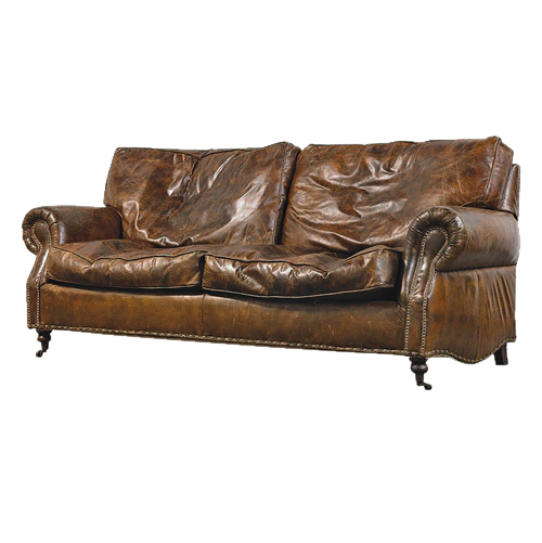  product description vintage leather 3 seater sofa antique look leather