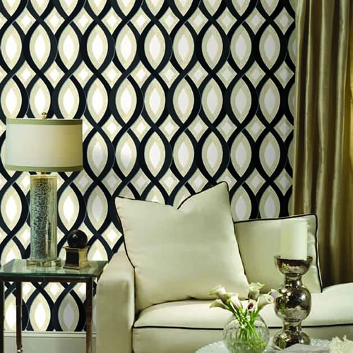 and White Lattice Wallpaper by Candice Olson The perfect wallpaper