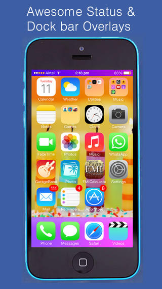 Dock top Pro   Dock and Status bar overlay for custom wallpapers home