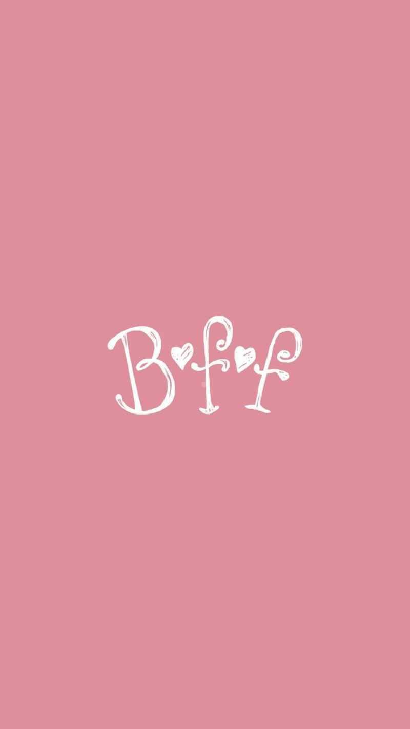 Pink And White Girly Bff Wallpaper