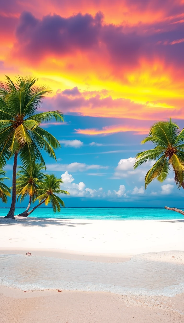 Tropical Beach Phone Wallpaper