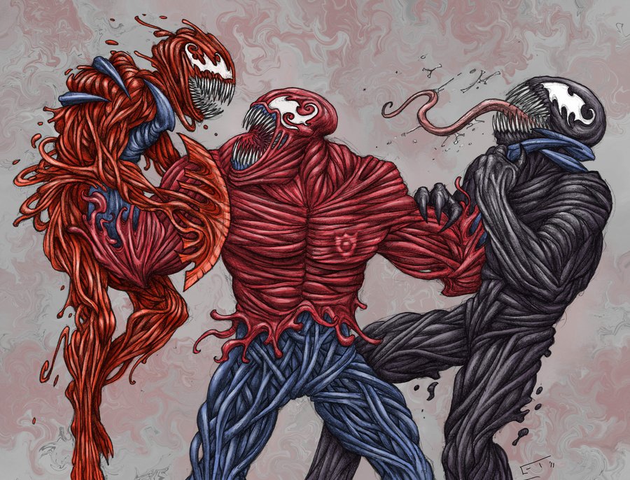 Toxin Vs Carnage And Venom By Ectmonster