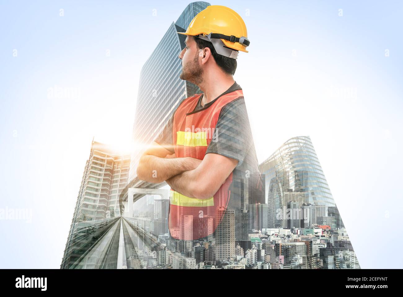 Future Building Construction Engineering Project Stock Photo