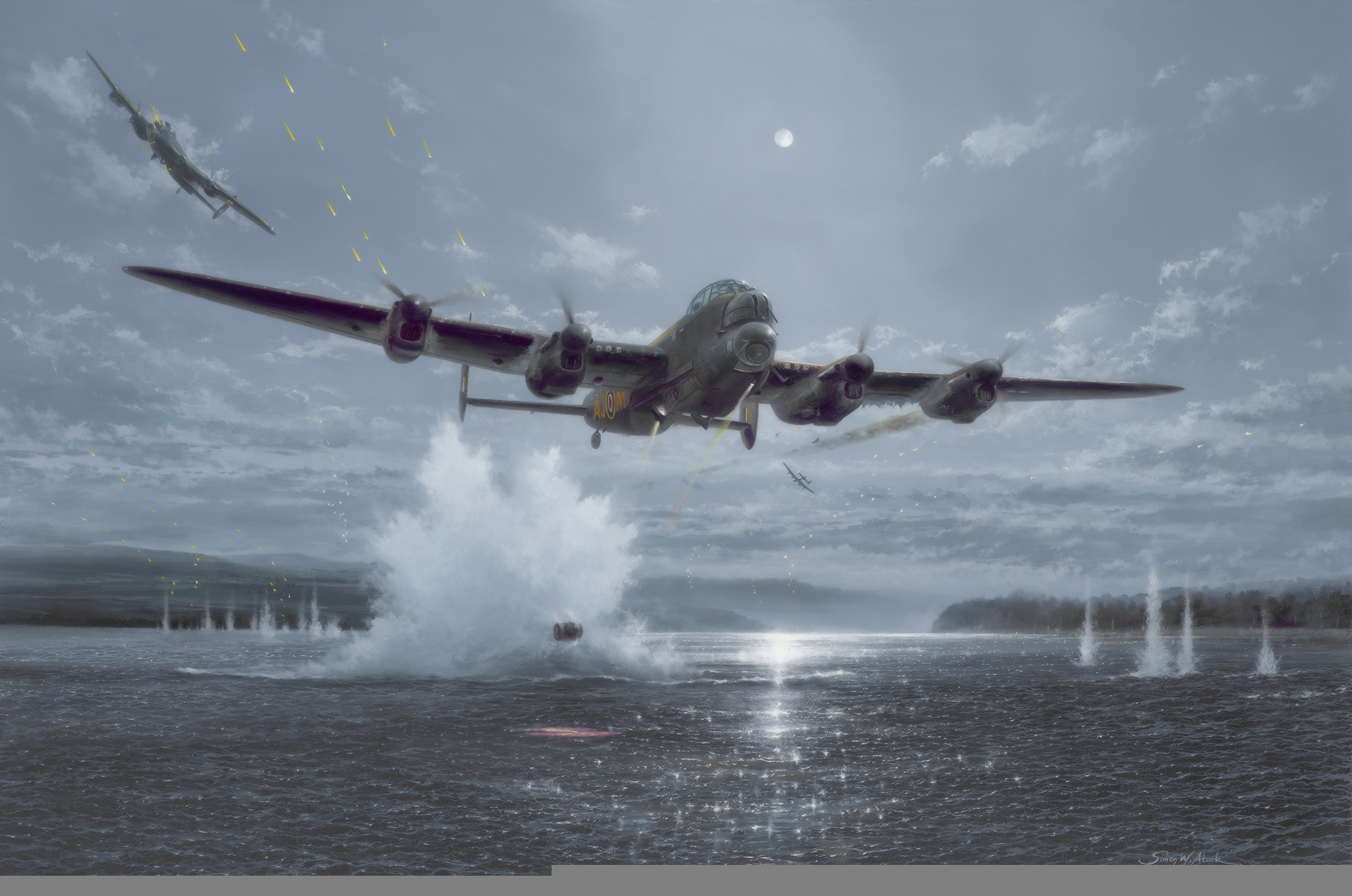 Wallpaper Lancaster Bomber British Aircraft Dambusters War Ww2