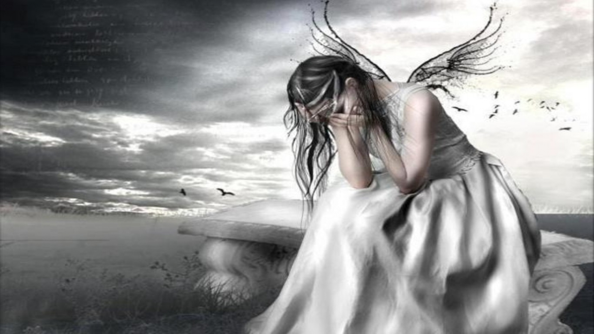 Crying Angel Wallpaper - WallpaperSafari