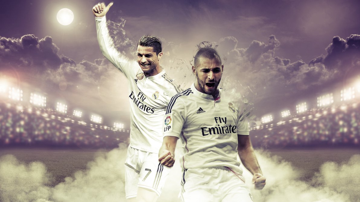 Cristiano Ronaldo And Benzema Wallpaper By Davidwebdesign