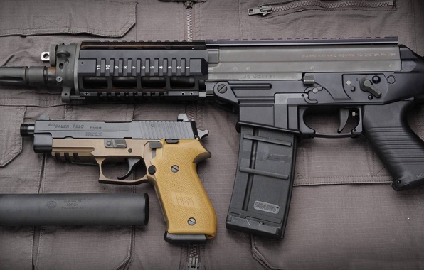 Sig Sauer P220 Pistol Assault Rifle Silencer Gun Wallpaper