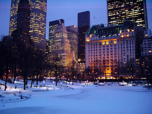 Winter Evening In Central Park A Photo On Iver