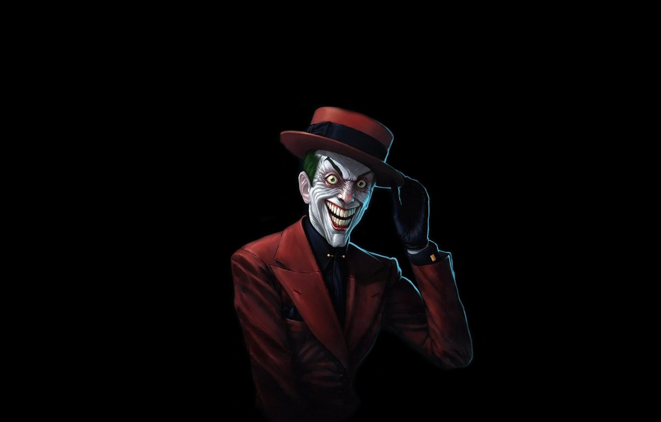 Wallpaper Red Smile Batman Hat Joker Costume Ic