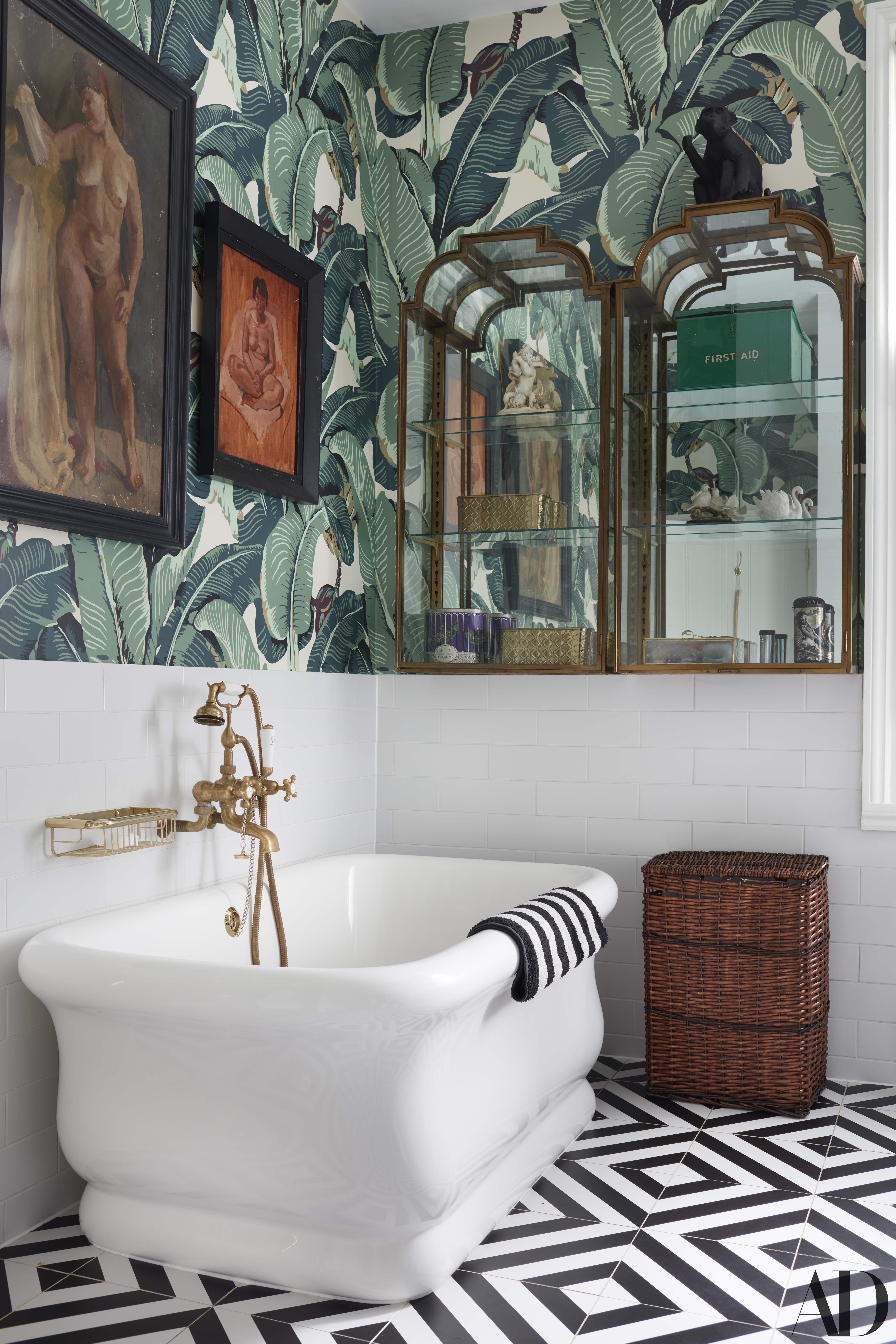 Bathtub Wallpaper Bathroom Borders