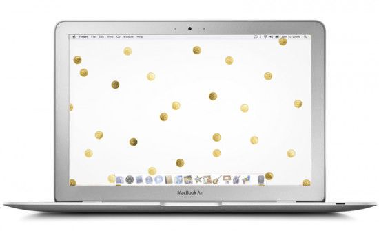 Gold Polka Dot Desktop Background iPhone Wallpaper Pin