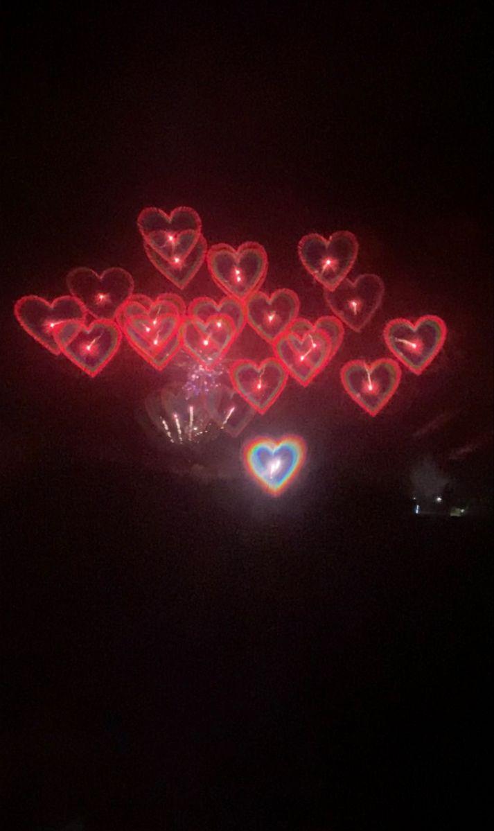 Heart Fireworks Lovecore Aesthetic Hearts Astethic Pretty