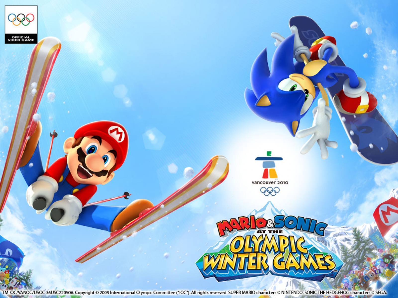 Games Wallpaper Sonic Winter Mario Olympic Wall Paper
